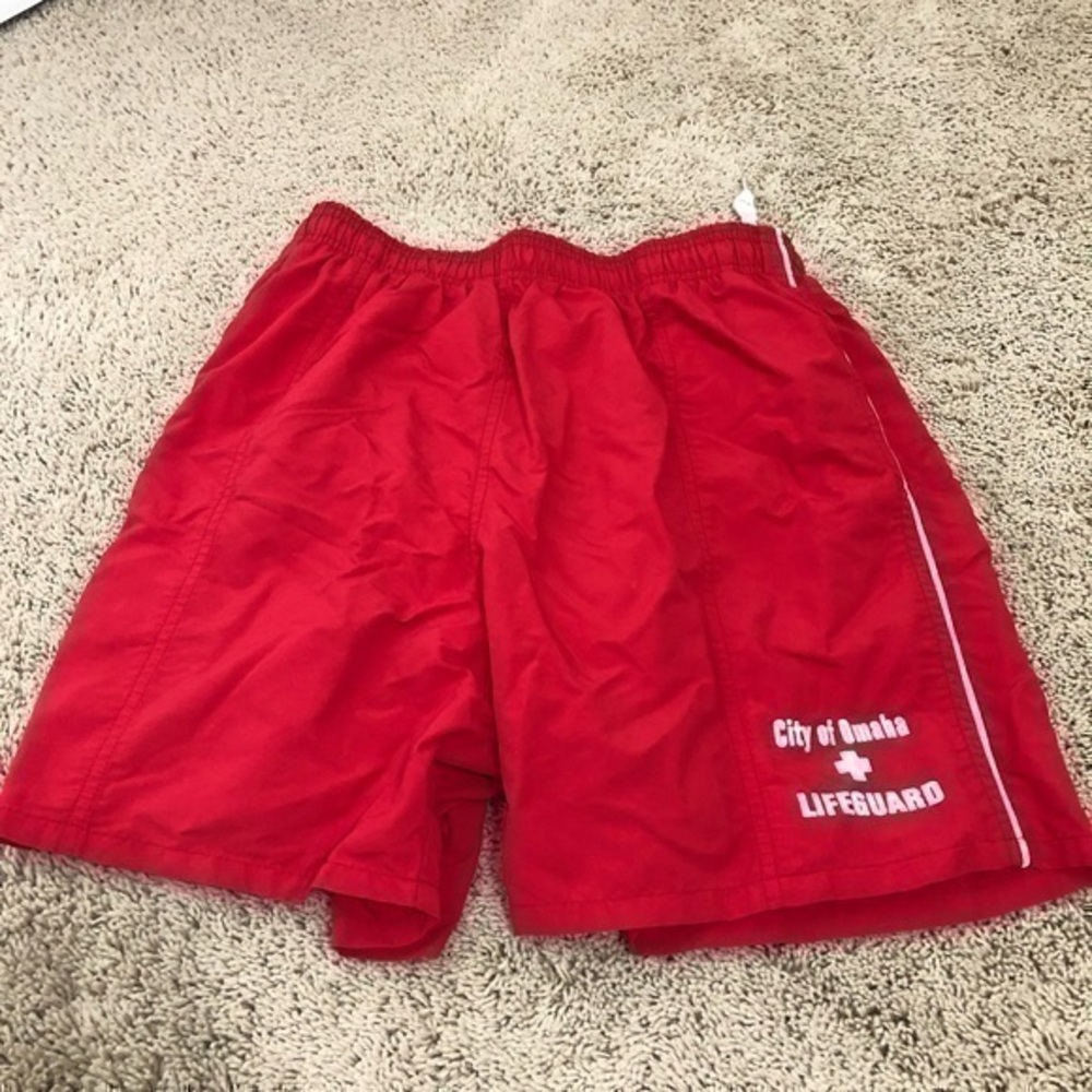 Men’s size small city of Omaha lifeguard swim trunks